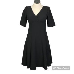 I. N. Studio Women’s A- Line Dress Size 6 Color Black V-Neck Reglan Sleeve